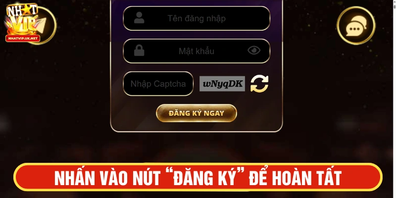 Nhấn vào nút "Đăng ký" để hoàn tất