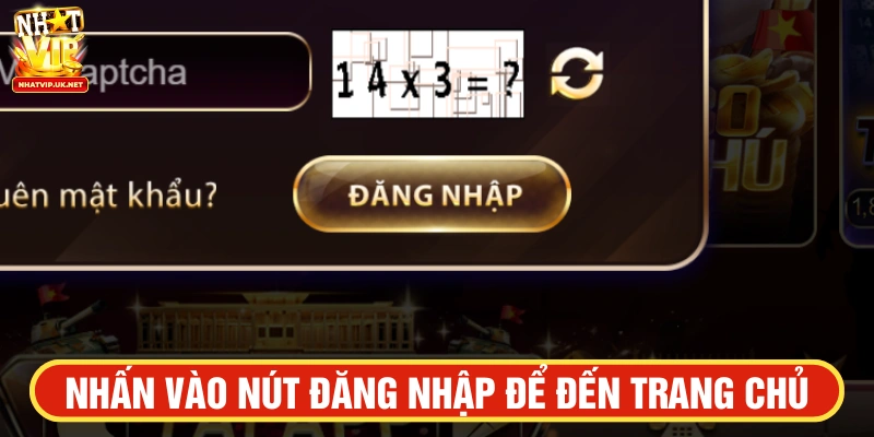 Nhấn vào nút đăng nhập để đến trang chủ