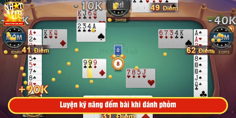 Luyện đếm bài khi chơi phỏm