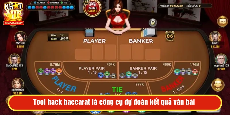 Tool hack baccarat là công cụ dự đoán kết quả ván bài 